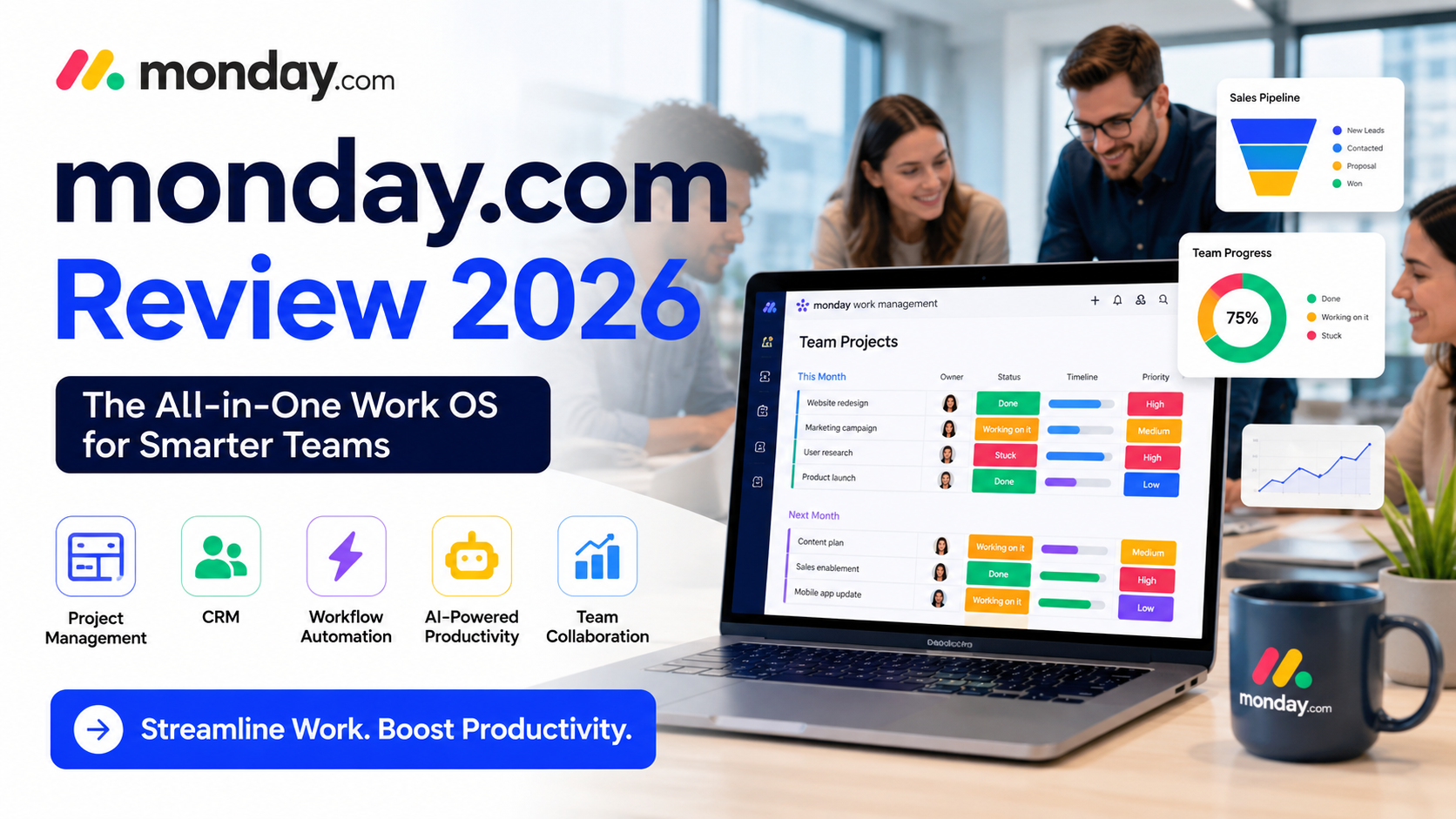 monday.com Review 2026: Features, Pricing & Benefits